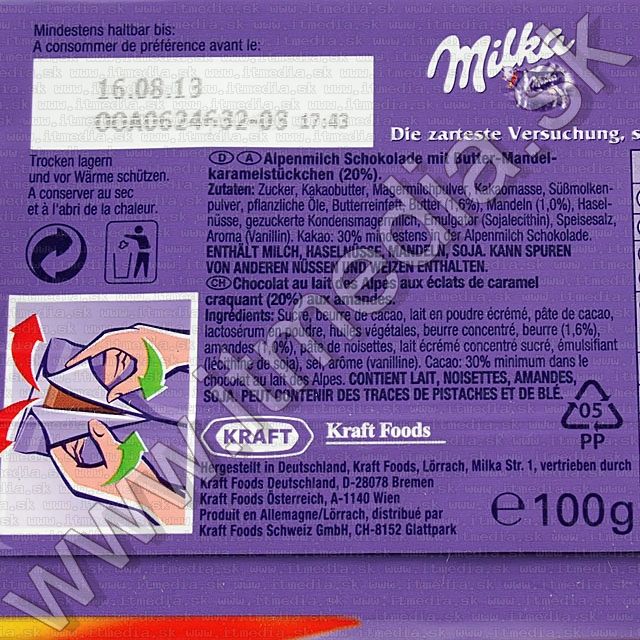Image of Milka Chocolate 100g Daim (IT8631)